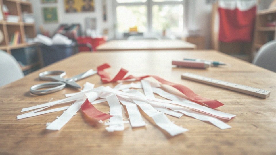 Jakie paski papieru są wycinane do czapki kibica?